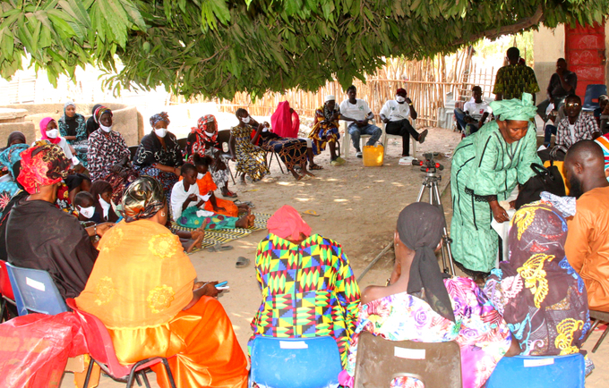 Community members of Kolior, Lower River Region gather to build consensus on their collective abandonment of FGM 