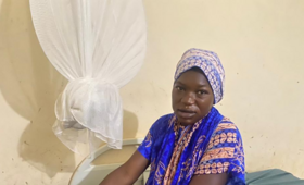 Fatou Marie Tamba at the Bwiam General Hospital receiving treatment