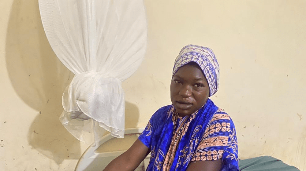 Fatou Marie Tamba at the Bwiam General Hospital receiving treatment