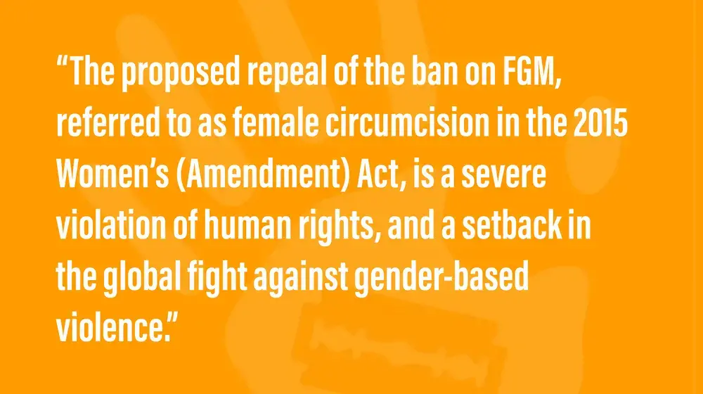 UNICEF and UNFPA alarmed by proposed repeal of law banning FGM in The Gambia