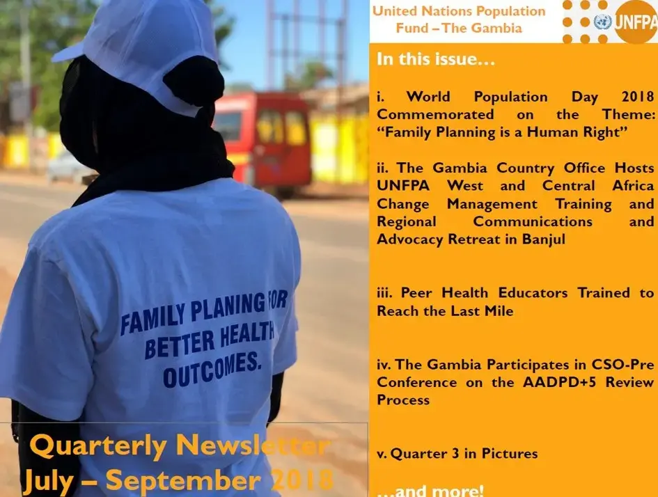 UNFPA The Gambia Quarterly Newsletter (July - September) 2018