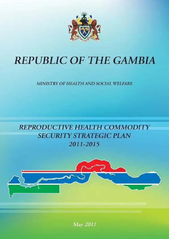 Reproductive Health Commodity Security Strategic Plan 2011-2015